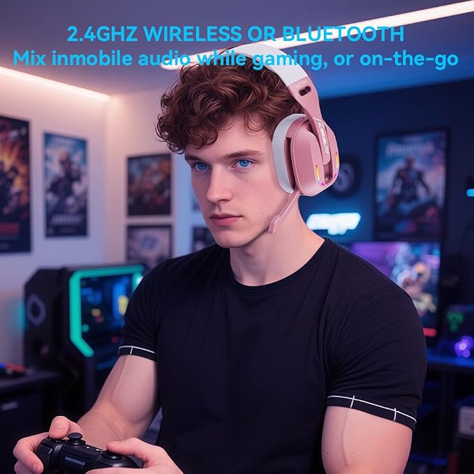 2.4GHz Wireless Gaming Headset for PC, Switch - Image 3