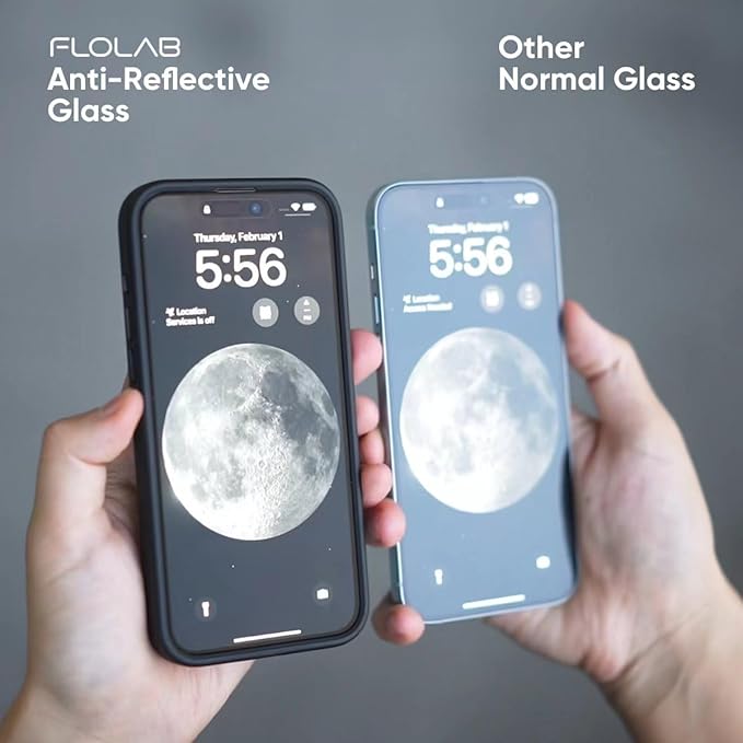 FLOLAB NanoArmour ONETIME PRO for iPhone 15 Screen Protector, Anti-Reflective - Image 4