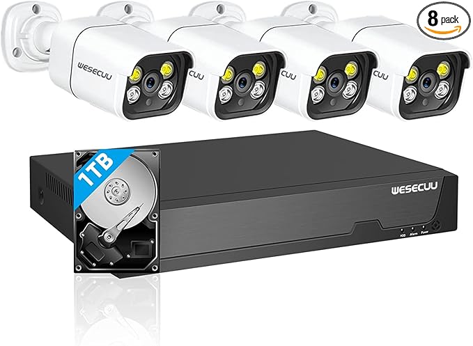 16CH ExpandableWESECUU Poe Security Camera System, 4K CCTV Camera Security by WESECUU