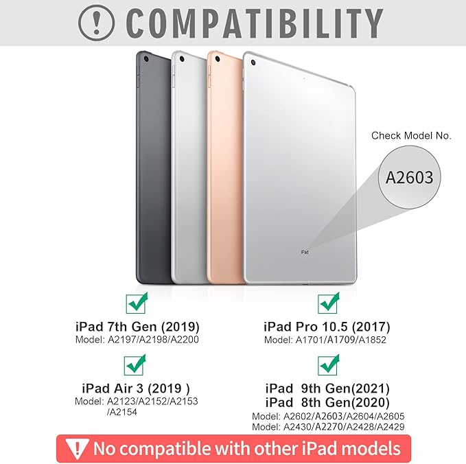 Keyboard Case for iPad 9th/8th/7th Generation 10.2 inch 2021/2020/2019 & ipad - Image 2