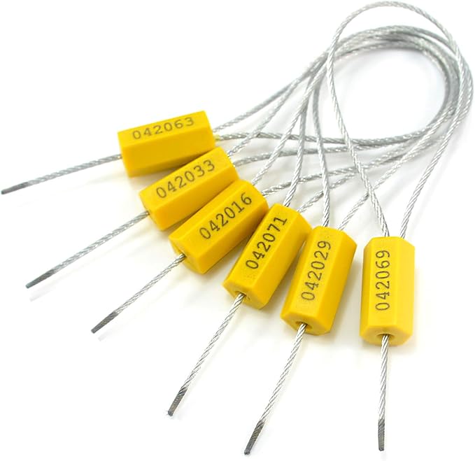 Leadseals 50 Security Cable Seals Numbered Security Tags Tamper Proof Tags Pull - Image 3
