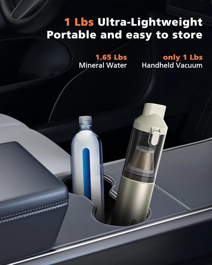 Car Vacuum Portable with 16000Pa Powerful Suction, Handheld Vacuum Cordless - Image 5