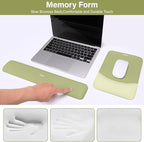 MOSISO Wrist Rest Support for Mouse Pad&Keyboard Set, Rectangular Ergonomic - Image 4