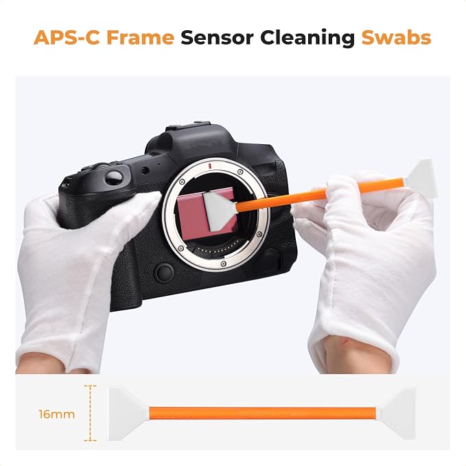 K&F Concept 14pcs Double Tipped 16mm APS-C Sensor Cleaning Swab, DSLR or SLR - Image 5