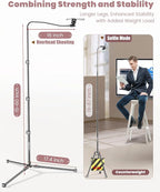 87" Phone Tripod, Overhead Flexible Tall Tripod Stand - Image 5