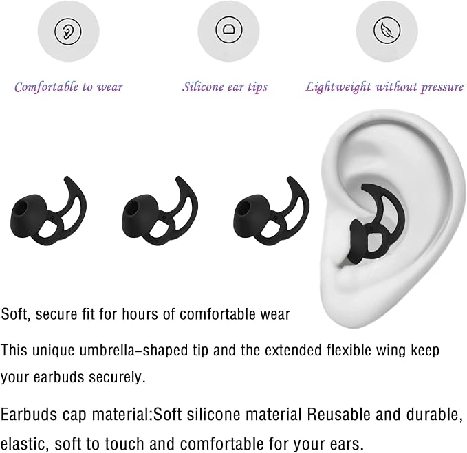 Small Earbud Replacement Tips Silicone Earbud Tips Eartips Compatible - Image 5