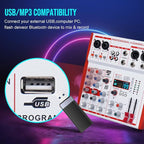 mw-4 white 4Channel Audio Mixer - Image 6