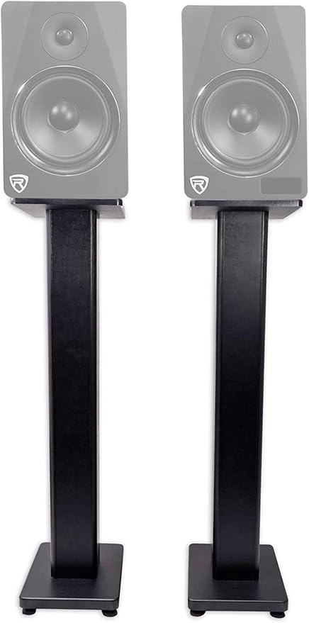 Rockville Pair RHT28 28 Inch Bookshelf Speaker Stands, 60 lbs Capacity by Rockville