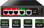 STEAMEMO 5 Port PoE+ Switch | Easy Smart Managed Ethernet Switch | Support VLAN by STEAMEMO