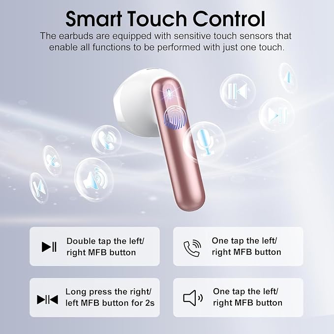 Wireless Earbuds, 40H Ultralight in-Ear Buds, IP7 Waterproof Earphones - Image 5