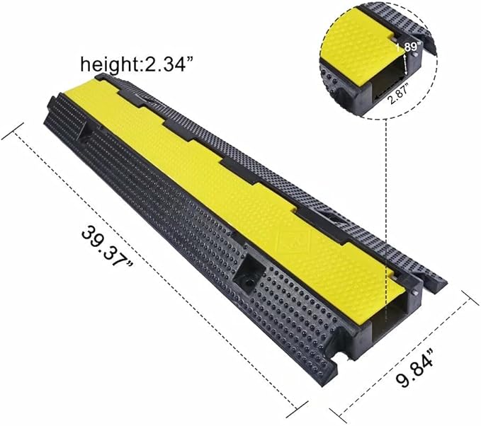 Rubber Cable Ramp Cord Cover Cable Protector Ramps Wire Hose Protective 1 - Image 2