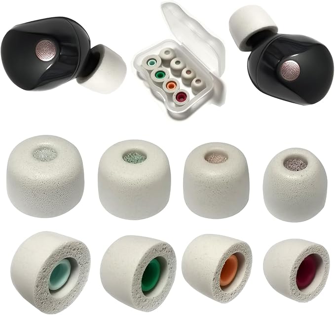 Memory Foam Tips for Sony WF-1000XM5 Replacement Tips for WF-1000XM5 WF-1000XM4 by Mijusun