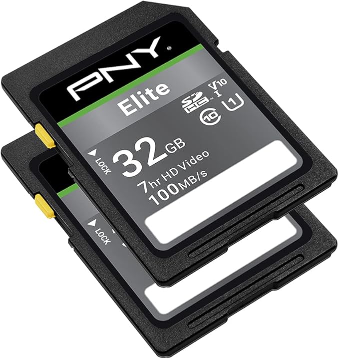 PNY 32GB Elite Class 10 U1 V10 SDHC Flash Memory Card - Image 2