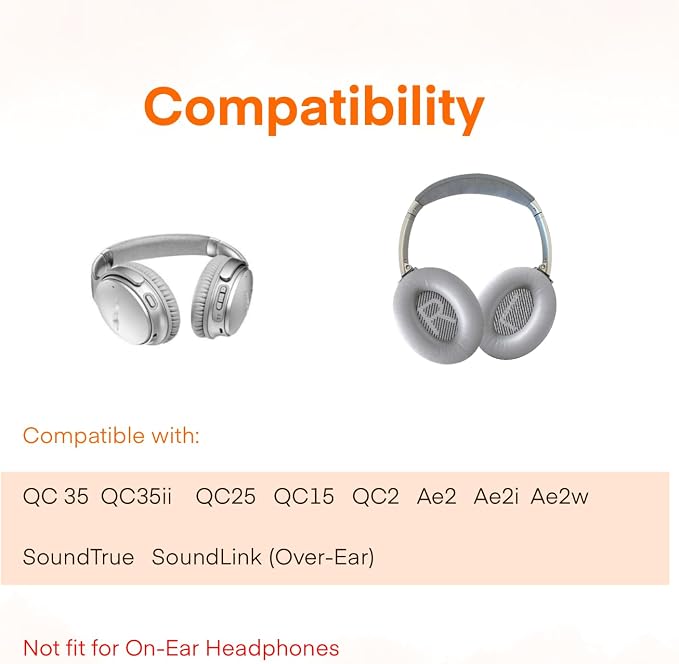 MBWIGF Replacement Ear Pads for Bose QuietComfort 35 & Quiet Comfort 35 II - Image 3