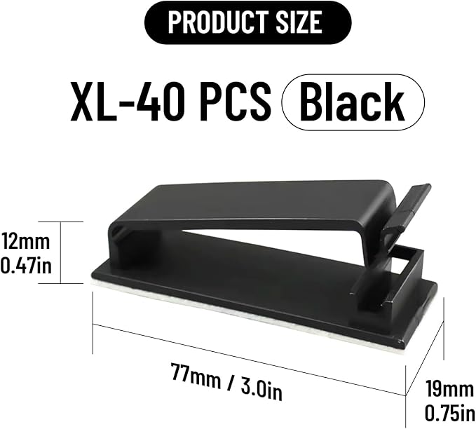 Adhesive Cable Clips Holder, Outdoor Light Clips, Sturdy Nylon Cord Wall - Image 2