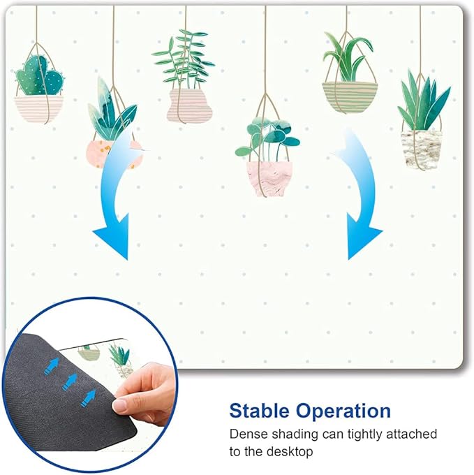 Mouse Pad, Plants Mouse Pad, Square Mouse Mat Waterproof Mousepad Non-Slip - Image 3