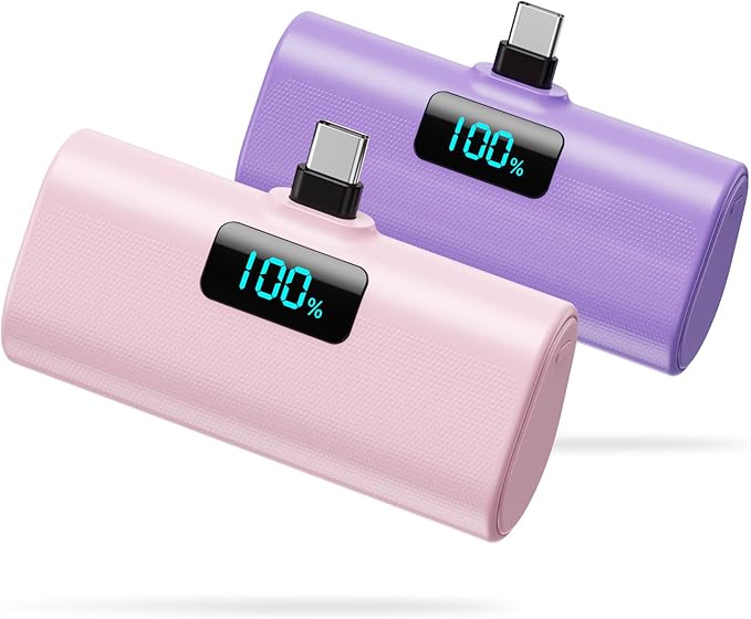 Portable Charger for iPhone 16/15 Series, 5200mAh PD USB C Power Bank Built-in by HETP