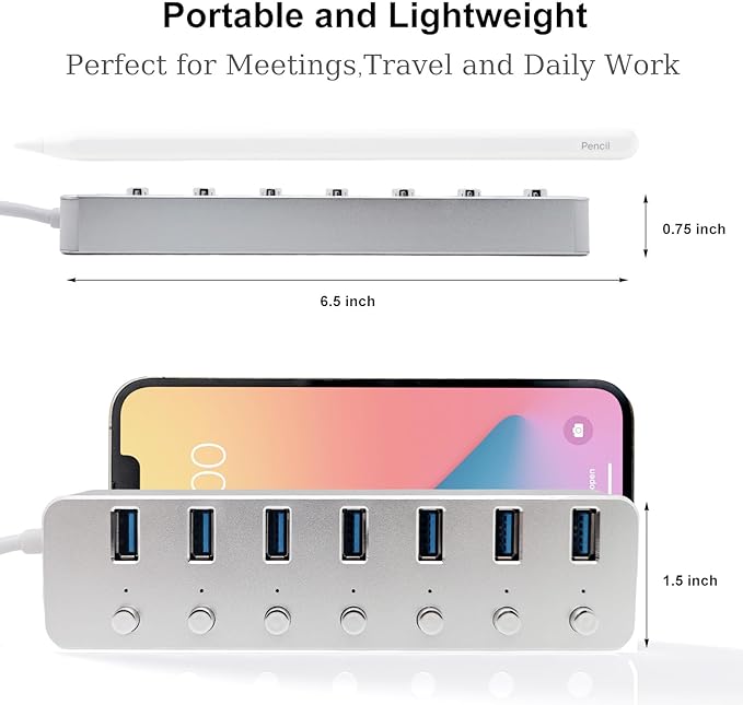 USB 3.0 Hub 7 Port USB Hub - Image 3