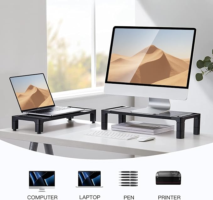 HUANUO Monitor Stand Computer Riser, Monitor Stand - Image 3
