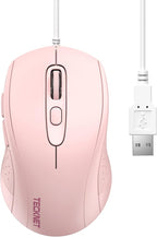 TECKNET USB Wired Mouse, 3600DPI Corded Computer Mouse by Tecknet