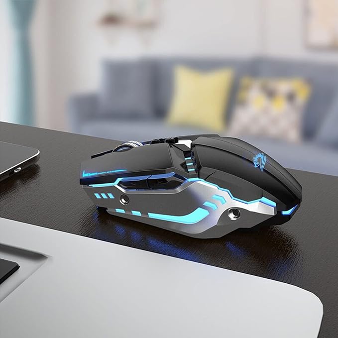 TENMOS T12 Wireless Gaming Mouse Rechargeable, 2.4G Silent Optical Wireless - Image 8