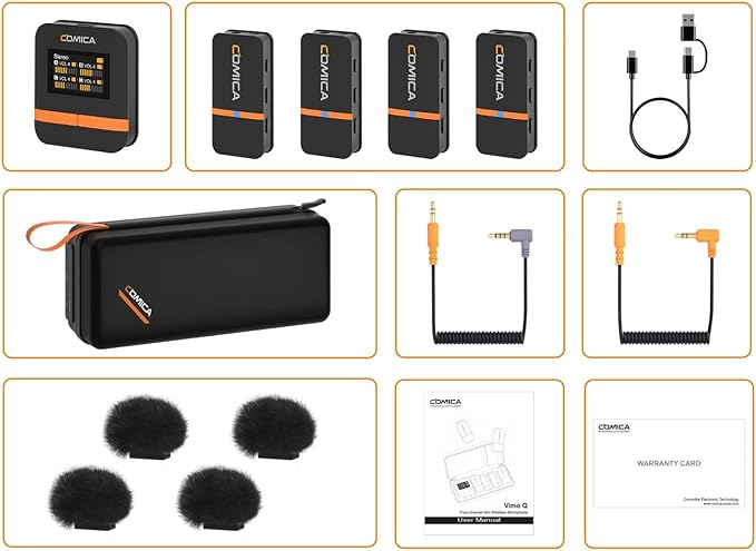 COMICA Vimo Q Four-Channel Mini Wireless Lavalier Microphone System - Image 2