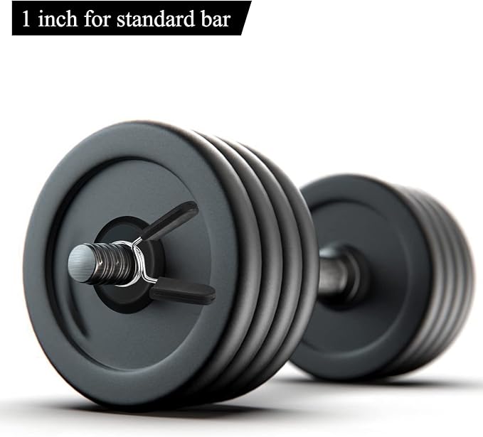 Barbell Clamps Dumbbell Spring Clip Circlip Collars 1 Inch Weight Bars Clips - Image 5