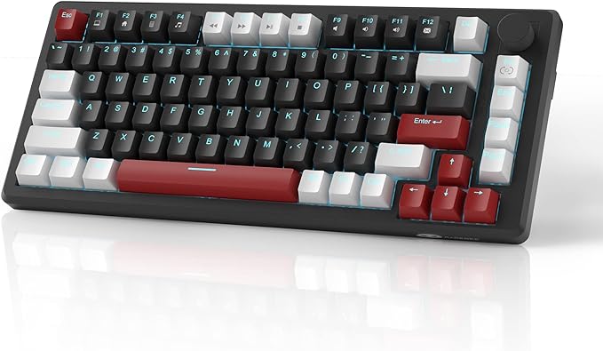 MageGee 75% Mechanical Gaming Keyboard, Compact Blue Backlit Wired Gaming by MageGee