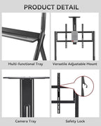 Smart Board Stand with Camera Tray Fits 42"-75" Screens, Interactive Whiteboard - Image 7