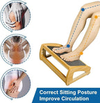 StrongTek Ergonomic Under Desk Footrest, 3 Adjustable Heights Wooden Office - Image 6