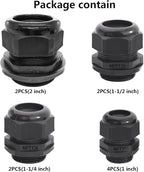 Cable Glands-PENGLIN 10PCS NPT Nylon Cable Connector 1-1/4", Strain Relief Cord - Image 3
