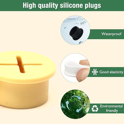 20Pcs Desk Grommet, Flexible Rubber Wire Grommets, Wall Grommets - Image 3