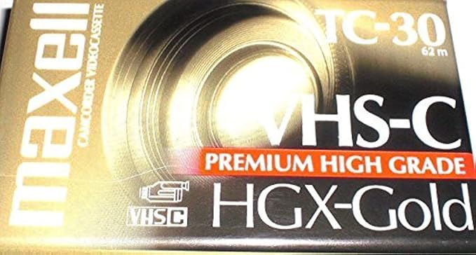 Maxell TC-30 Premium High Grade HGX-Gold Blank VHS-C Video Cassette Tape by Unknown