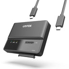 Unitek M.2 NVME SATA SSD Enclosure-2 in 1 Tool-Free Portable 10Gbps NVMe PCI-E by Unitek
