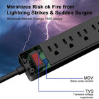 6Ft Power Strip Surge Protector - Image 5