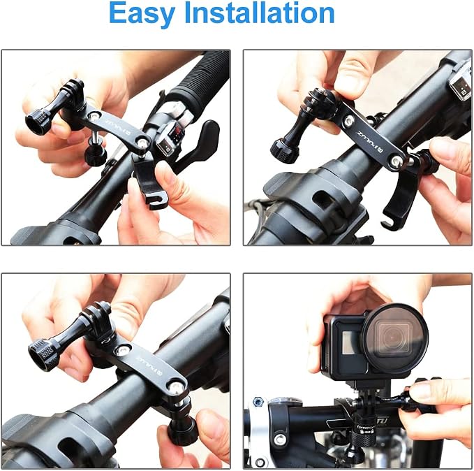 PULUZ Bike Motorcycle Handlebar Mount, 360 Degree Rotation Aluminum Bicycle - Image 6