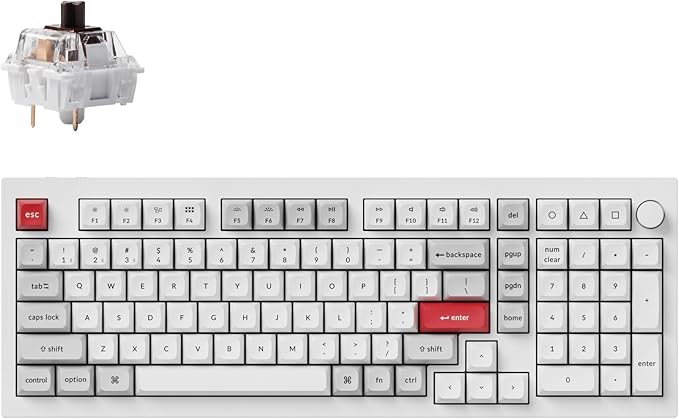 Keychron Q5 Pro QMK/VIA Wireless Custom Mechanical Keyboard, Full Aluminum 96% by Keychron