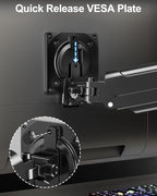 Single Monitor Mount Arm, Fits 13-32 Inch, Holds 4.4-22lbs, Full Motion - Image 2