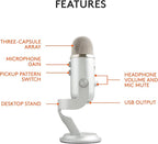 Blue Microphones Yeti Silver USB Mic - Image 8