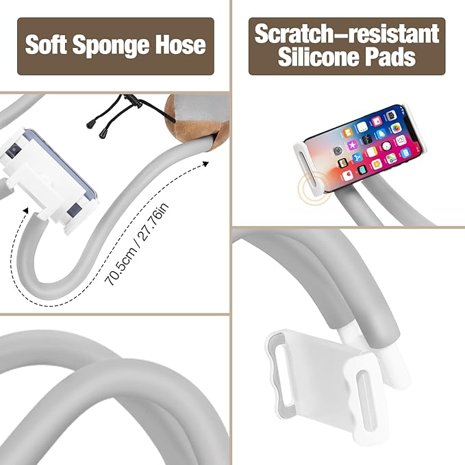 MoKo Neck Phone Holder, Lazy Gooseneck Phone Pillow Holder Bracket, 360° Rotate - Image 5