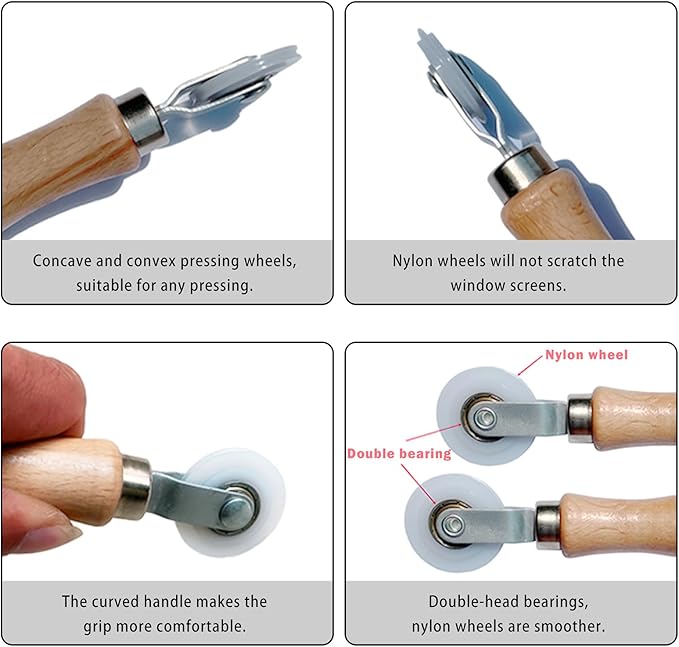 BAYTORY Window Screen Repair Kit, Nylon Roller Tool - Image 6