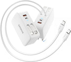 SUPERONE Retractable iPhone Charger, 4-Port USB C Charger Block, iPhone by SUPERONE