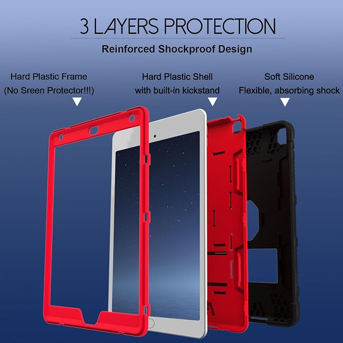 Rantice iPad 10.2'' Case, Hybrid Shockproof Rugged Drop Protection Cover - Image 5