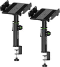 Set of 2 Dual Side Clamping Studio Monitor Stands Desk Clamp Speaker Stands by Vondynote