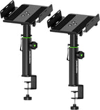 Set of 2 Dual Side Clamping Studio Monitor Stands Desk Clamp Speaker Stands by Vondynote