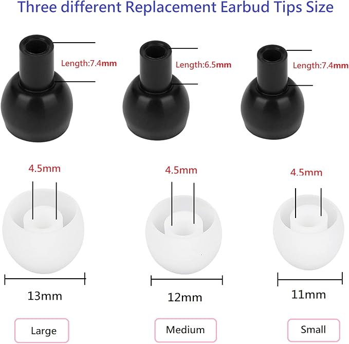Earbud Tips Soft and Comfortable Headphone Ear Tips Ear Bud Replacement Pieces - Image 2
