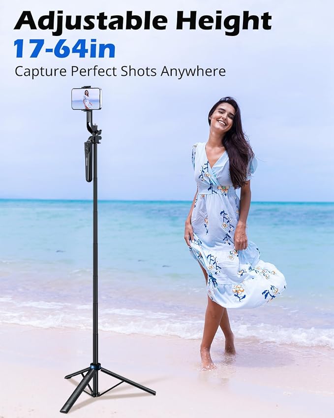 UBeesize 64'' Extendable Phone Tripod & Selfie Stick - Image 3