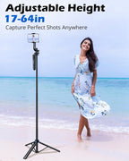 UBeesize 64'' Extendable Phone Tripod & Selfie Stick - Image 3