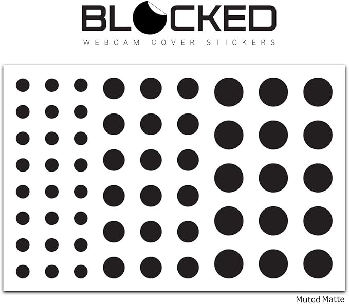 BLOCKED Stackable Webcam/Camera Vinyl Covers | 57 Low-Tack Restickable Webcam - Image 4