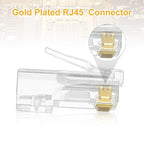 MECCANIXITY 30pcs Cat6 RJ45 Pass Through Connectors, RJ45 Connector 8P8C Gold - Image 3